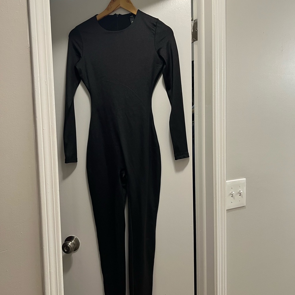 SKIMS Sparkling Black One piece Long Sleeve